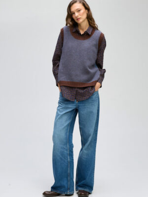 Pattern Vest - Denim