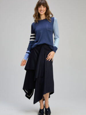 Pocket Detail Jumper - Denim