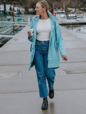 Billie Raincoat - Aqua/Evie Aqua Trails