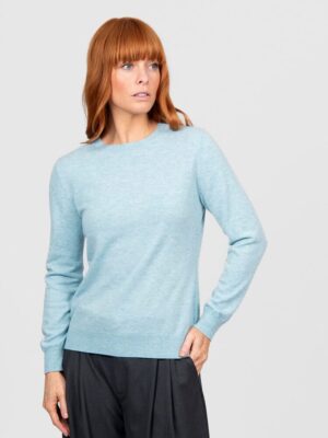 Chloe Crew Neck Pullover - Aquamarine