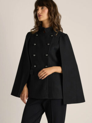 Ellis Military Cape - Black
