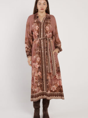 Nina Shirt Dress - Dark Scarf Print