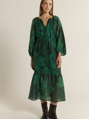 Lynn Tiered Dress - Evergreen