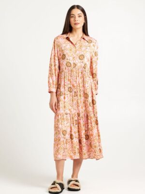 Soleil Dress - Pink Medallion