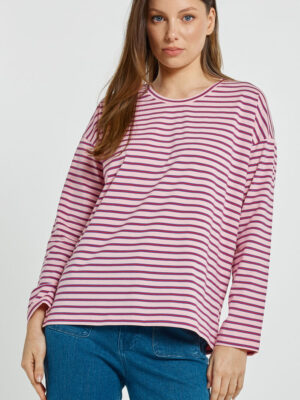 Vienna Tee - Pink/Purple/Red Stripe