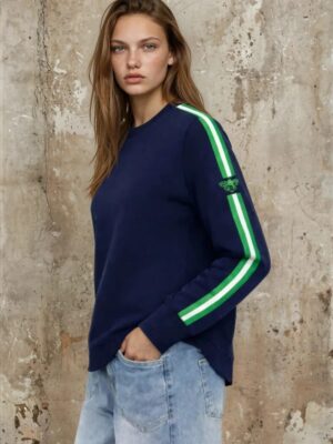 Moss Bianca Sweat - Navy Green