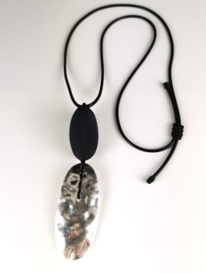 Zara Adjustable Necklace - Black/Silver
