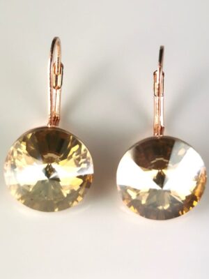 Lucy Drop Earrings - Rose Gold/Champagne