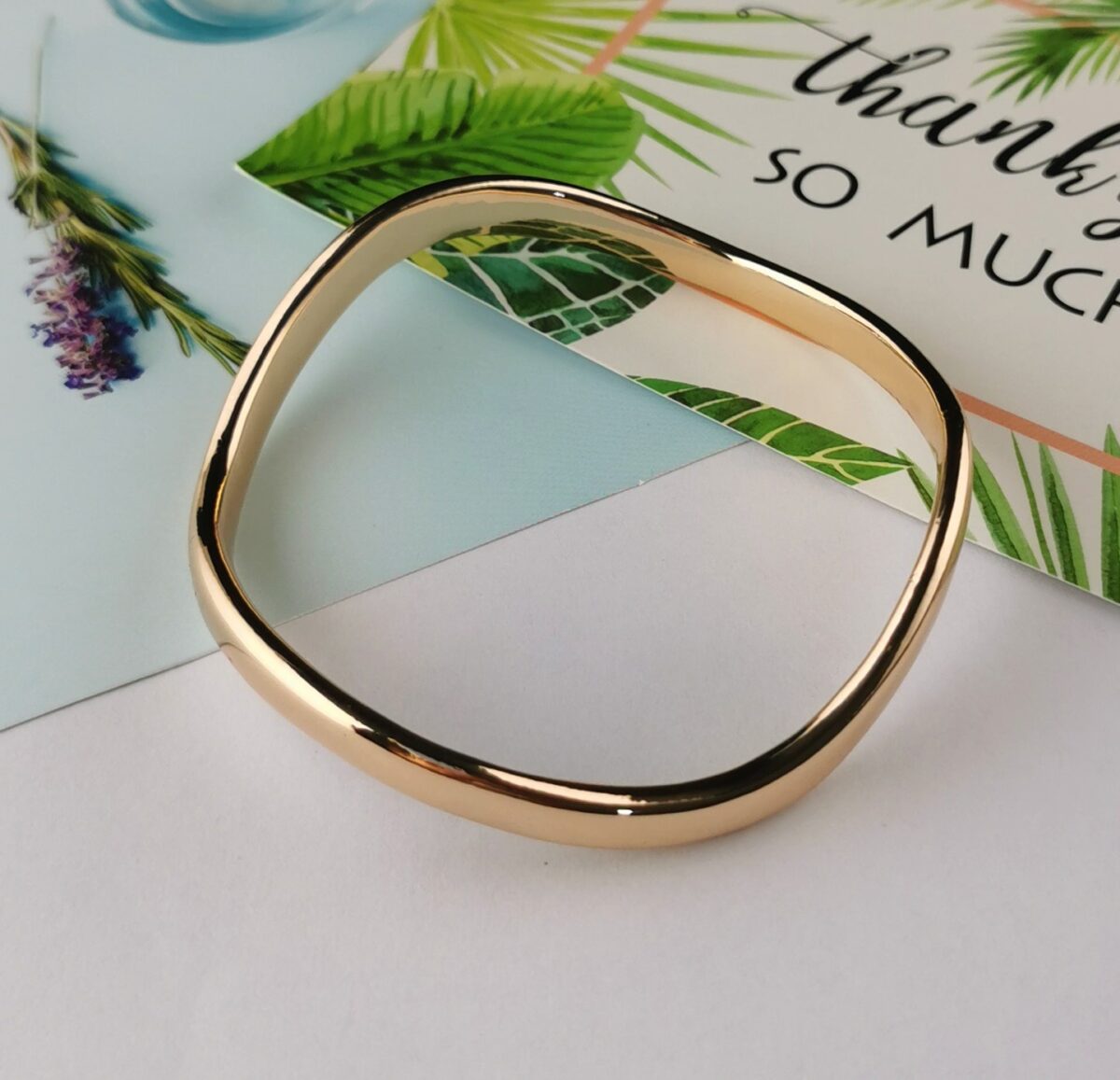 Georgie Sculptural Bangle - Gold