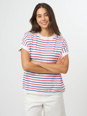 Gwen Tee - Milk/Red/Cobalt