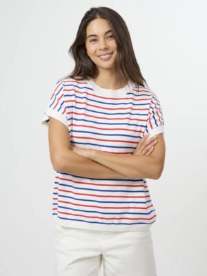 Gwen Tee - Milk/Red/Cobalt