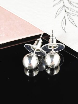 Isabella Ball Stud Earrings - Silver
