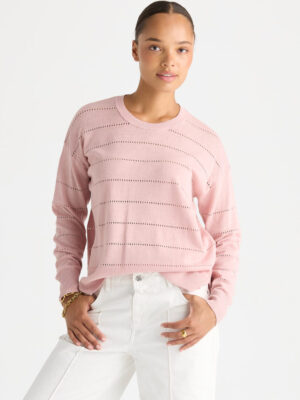 Textured Linen Jumper - Rose