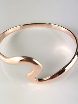 Aria Wave Bangle - Rose Gold