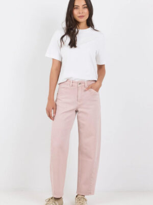 Idolise Stretch Soft Barrel Jean - Pale Pink