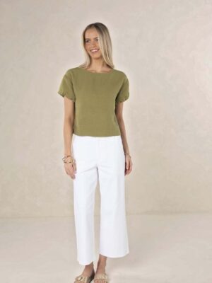 Margot Drill Pant - White