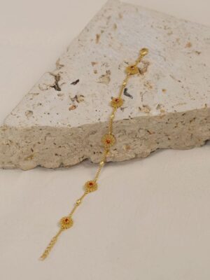 Bellis Bracelet - Gold/Flame