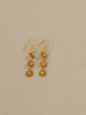 Bellis Earrings - Gold/Champagne