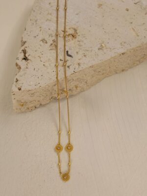 Bellis Necklace - Gold/Champagne