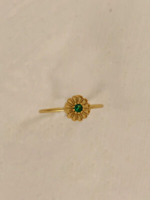 Bellis Ring - Gold/Green