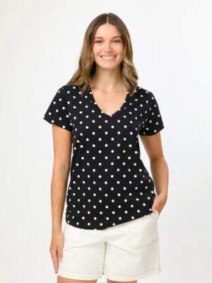 Classic V Tee Black - Black Spot
