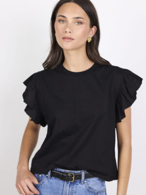 Hover Flutter Sleeve Tee - Black