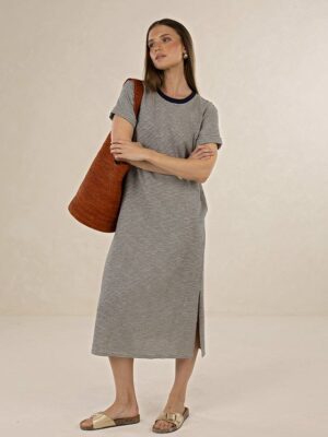 Profile Stripe Dress - Midnight