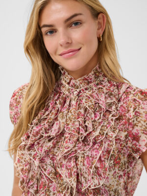 Lilja SZ Crinkle SS Shirt - Ballerina Brushed Bloom